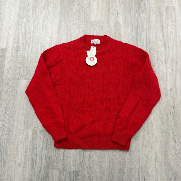 Lady Clansman Sweater Women’s Large Red 100% Scottish Shetland Wool Bermuda NEW - Picture 1 of 8